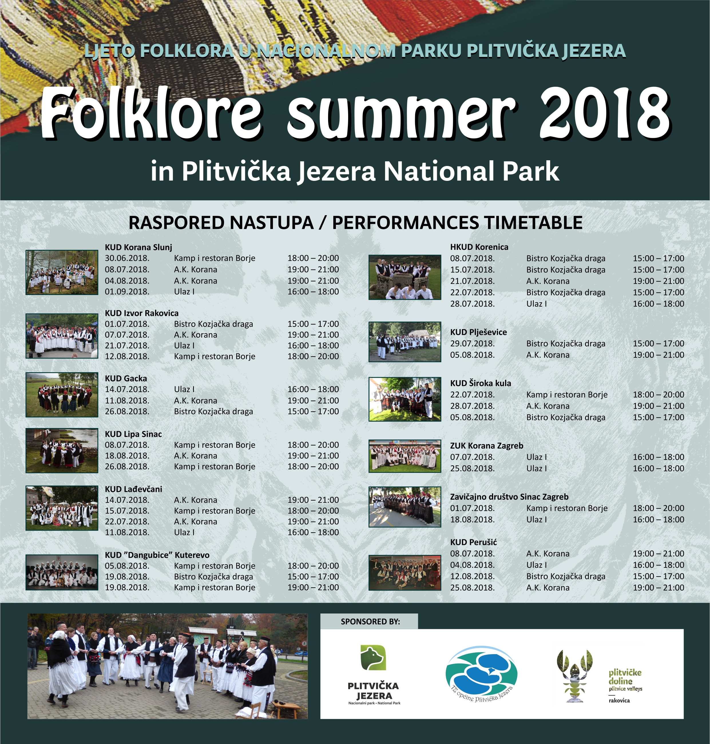 Folklorno ljeto u Nacionalnom parku Plitvička jezera